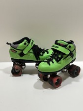Sure-Grip Rebel Derby Roller Skates Size 7 Green Zoom Wheels