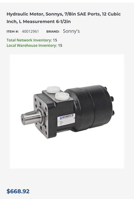 #ad #ad Hydraulic Motor 7 8in SAE Ports 12 Cubic Inch L Measurement 6 1 2in $300.00