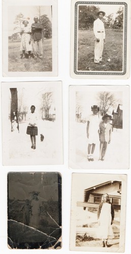 Lot of 6 Antique 1920s-30s Snapshot Photos Black African American Family Texas