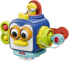 Montessori Busy Cube Sensory Toy for Toddlers 1-3 | Travel Activity Baby Gift