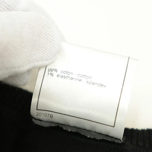 CHANEL Knit 03C P20468 Shirring Camellia Coco Mark Signature Logo Plate Short Sl - Picture 10 of 10