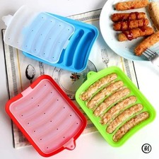 Molde para salchichas de silicona hágalo usted mismo grado alimenticio comida para bebés perros calientes jamón herramienta para hornear