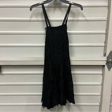 Lulus Black Lace Mini Dress Slip Style Back Tie Women's Small