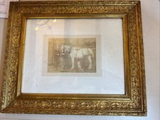 Victorian Wood Gesso Gilt Frame H Baker York Antique Photograph 