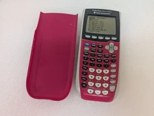 Texas Instruments TI-84 Plus silver edition Graphing Calculator w/ pink cover