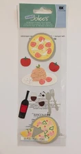 RARE Jolee's Italian Food Pizza Pasta Wine Scrapbooking Stickers