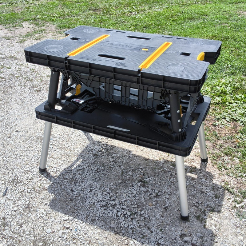 Keter Mobile Work Bench Folding Work Table Portable Plastic Black/Yellow