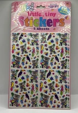 Vtg. 1990s Lisa Frank Little, Tiny Stickers Koala Parrot Toucan 2 NOS Sheets