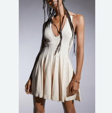 NWT Urban Outfitters Blaire Pointelle Collared Knit Mini Dress Women’s Medium