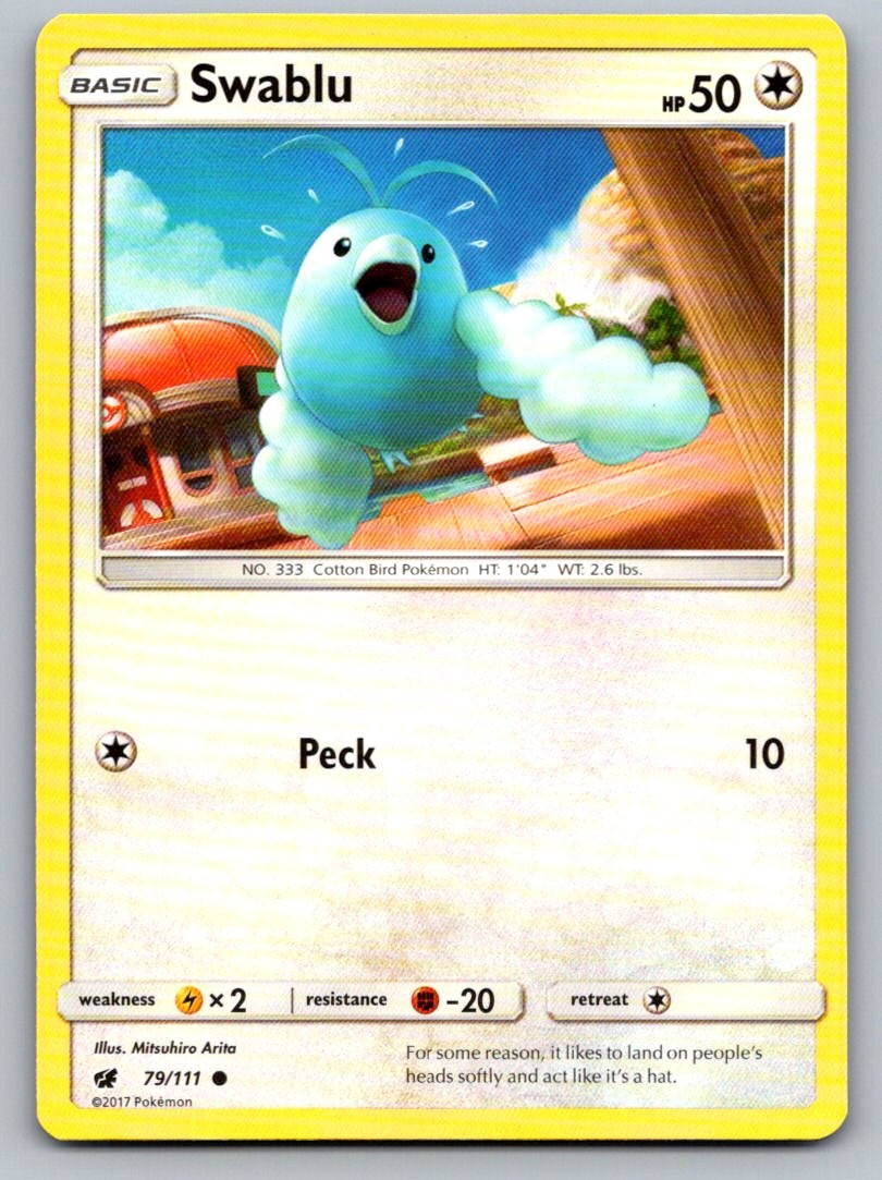 Swablu 79/111 Common Crimson Invasion Pokemon Lightly Played