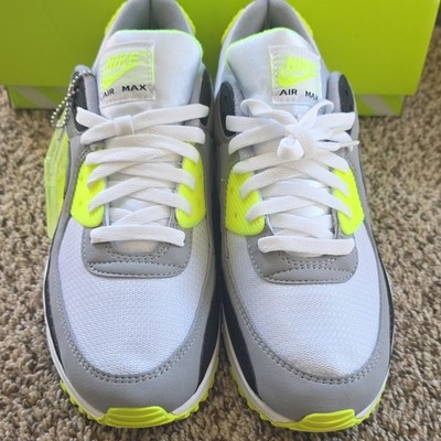Nike Air Max 90 White/Particle Grey/Volt/Black 'Volt' 2020 Mens