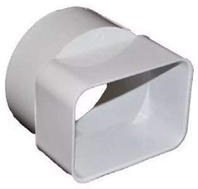 NORMANDY PRODUCTS 3 x 4 x 4 in. PVC Downspout Adapter ~ #V-1705 ~ White