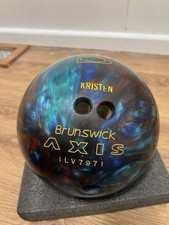 Brunswick AXIS Bowling Ball 14 lbs Blue Red Swirl  Ebonite Carry Bag