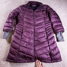 Patagonia Women's XL Purple Duck Down Insulated Puffer Jacket Coat FLAWED