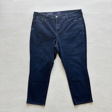 NYDJ Ira Relaxed Ankle Jeans Womens 24W Dark Indigo Blue Excellent W95K47B