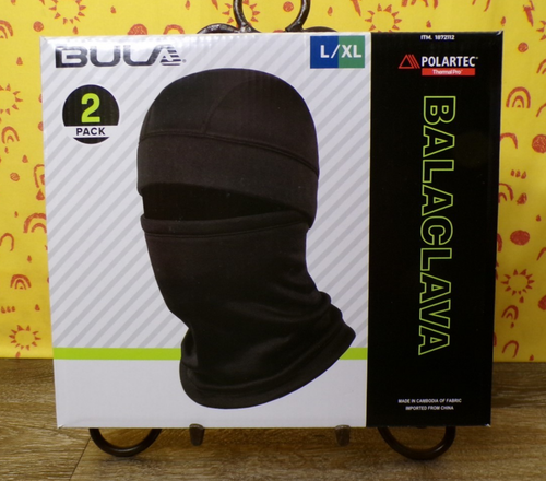 Bula Polartec ThermalPro Convertible Balaclava 2 Pack Black L/XL Ski Mask NIOB - Picture 2 of 6