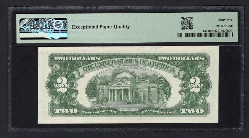United States-Legal Tender Note 2 Dollars 1963A Fr#1514 (AA Block) UNC Grade 65 - Image 2 of 2