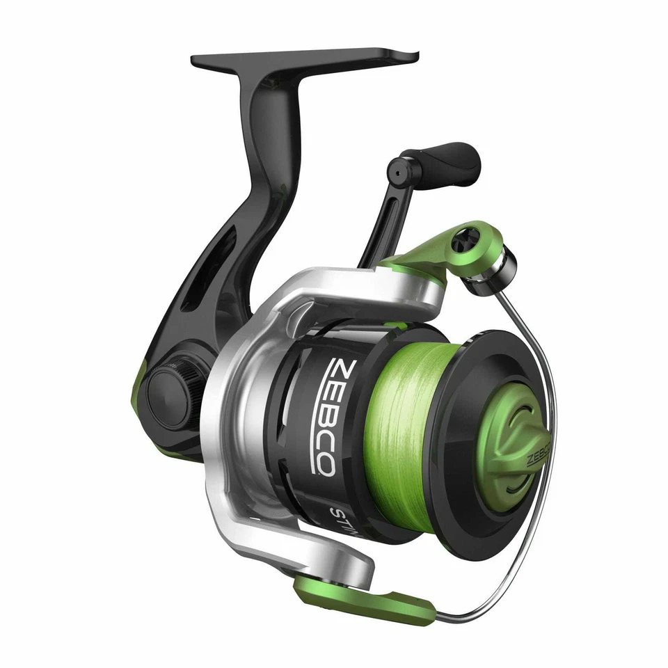 Carrete giratorio Zebco Fishing Stinger tamaño 30 5,3:1 preenrollado con línea de 10 libras Foto 3 de 4