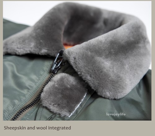 Red Tornado B15D Flight Jacket Winer Warm Wool Jacket Men's Army Woolen Coat Top - Picture 16 of 29