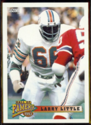 LARRY LITTLE 1993 Score Hall Of Famers #439. DOLPHINS