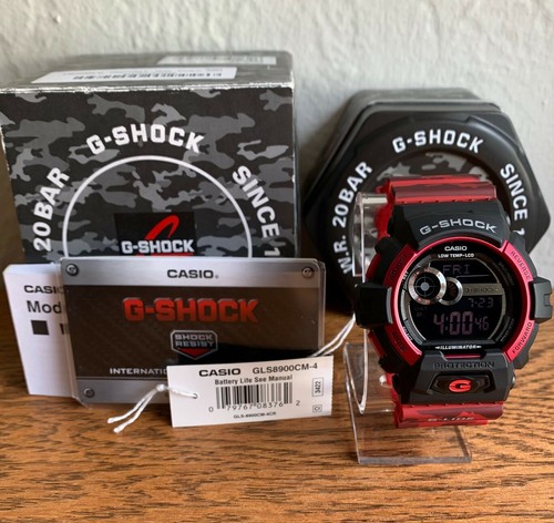 NEW Rare Men's Casio G-Shock GLS-8900CM-4CR G-LIDE Red Camouflage Watch |  eBay