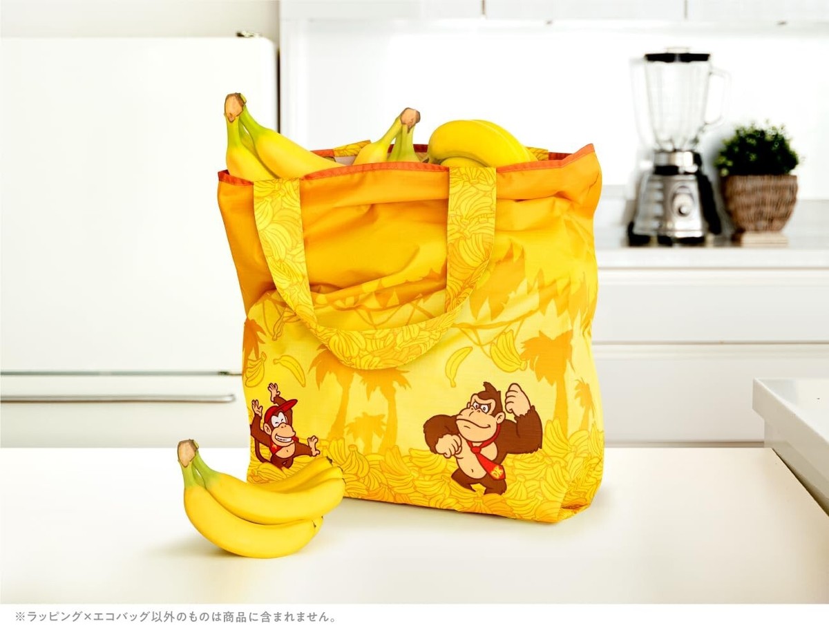 DONKEY KONG エコバッグ S DKロゴ Donkey Kong Eco Gift Bag Tote with DK Tie Design Nintendo Store