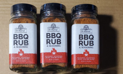 LOT of 3 Oh Mama! BBQ Rub And BBQ Seasoning Blend - NEW