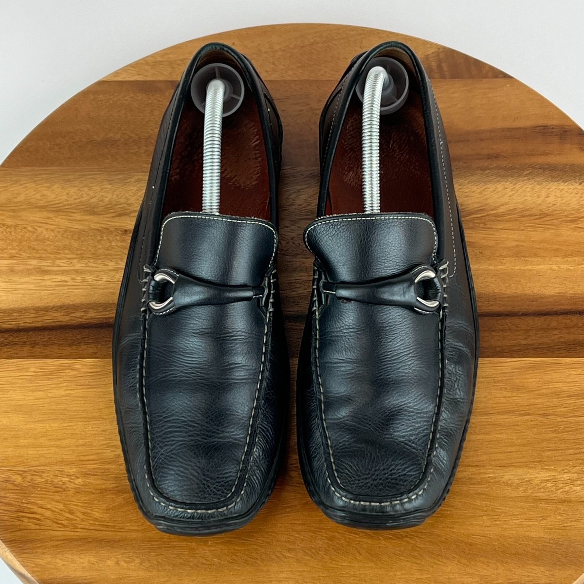 Mens Donald Pliner Black Leather Horsebit Driving Shoes Loafers Size 10.5‎ M GUC Mens Donald Pliner Black Leather Horsebit Driving Shoes  main image 3