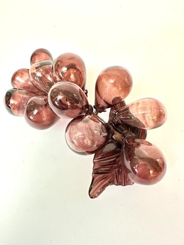 Hand Blown Purple Art Glass Grape Bunch - Picture 5 of 6