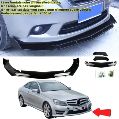 Lèvre avant universel pour Mercedes Classe C Coupé C204 C63 11-14 Splitter avant - Photo 1/4