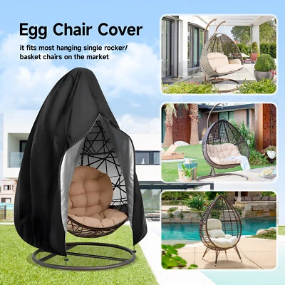 Heavy Duty Hanging Swing Egg Chair Cover Garden Patio Outdoor Sun UV Waterproof
