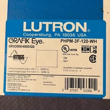 Lutron Grafik Eye Fluorescent Light Dimmer PHPM-3F-120-WH GRX3000/4000/QS