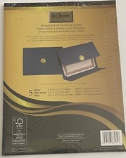 Pack of 5 Gold Medallion Blue Fold Diploma Certificates Holder Award 9" X 12"