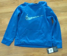 NIKE Boys Therma Dri-Fit Pullover Hoodie - Blue Jay - Sizes 4 5 7 NWT