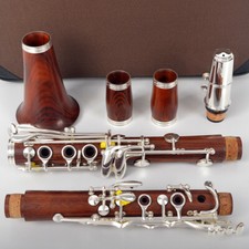 Mahogany Clarinet Silver Plated Keys Solid Mahogany Professional Clarinet Bb