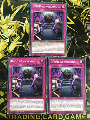 Yu-Gi-Oh 3x D/D/D-Abwerbung BACH-DE075 Commen 1. Auflage Deutsch Near Mint Falle