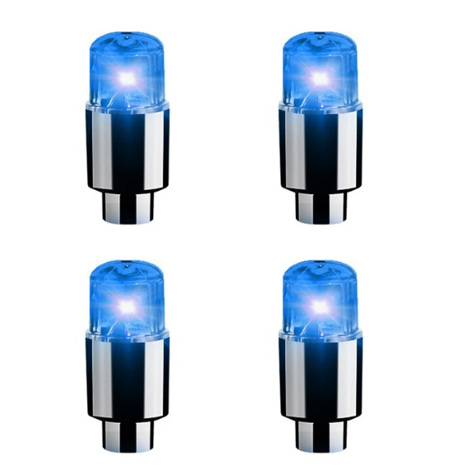 4x Car SUV Wheel Tyre Tire Air Valve Stem LED Light Caps Cover Car Accessories - Image 2 of 4