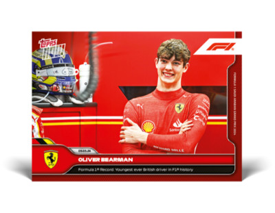OLIVER BEARMAN 2024 TOPPS NOW F1  Youngest British Drive In Formula 1 History #4