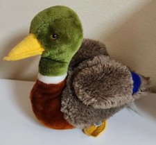 Vintage 1981 R. Dakin  Co. Mallard Duck Green Blue Brown Bird Plush Toy 14"