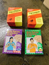 Lot Exambusters More Sign Language Study Cards Sets & Basic Signing Garlic Press