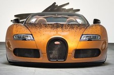Cars front bugatti veyron grand sport venet Desk Mat Stitched
