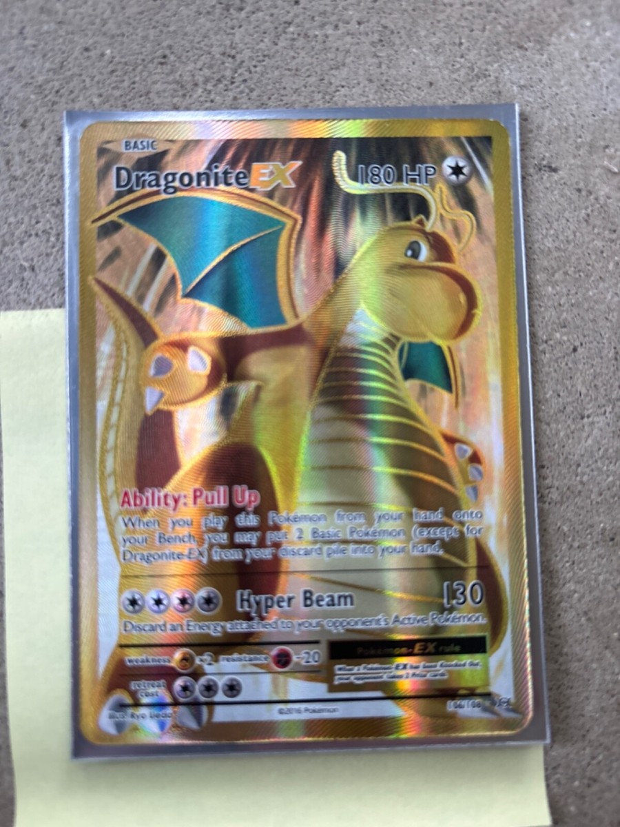 Dragonite EX 106/108 Full Art Golden Holo XY Evolutions Card NM | eBay