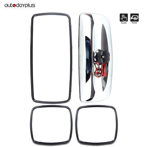 Main + Wide Side View Truck Mirrors For Freightliner M2 Columbia Heated X2 Pairs
