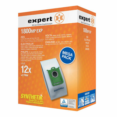 Expert 1800 MP EXP 12 Staubbeuel 1 Filter Synthetik-Beutel Staubsaugerbeutel