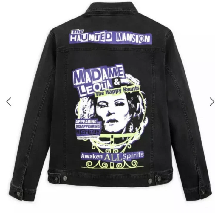 Disney Women Trucker Jean Jacket Large Haunted Mansion Madame