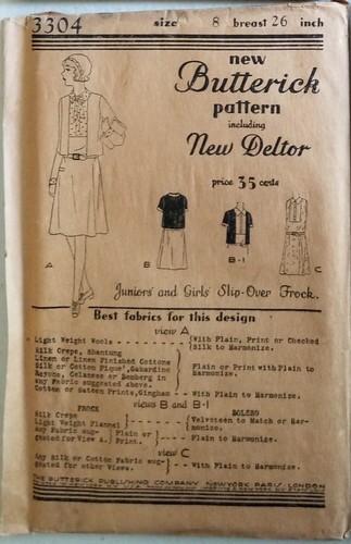 Butterick neue Deltor Nähmuster 1920er Mädchen Frocks Größe 8 Sie wählen - Bild 4 von 10