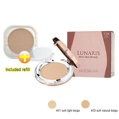 [LUNARIS] Silky Fit Skin Cover Cake 11g + 11g (refill) * face concealer 