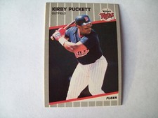 KIRBY PUCKETT MINNESOTA TWINS 1989 FLEER #124 MLB BASEBALL HOF