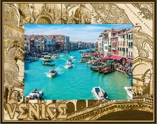 Venice Italy Laser Engraved Wood Picture Frame Landscape (8 x 10) 