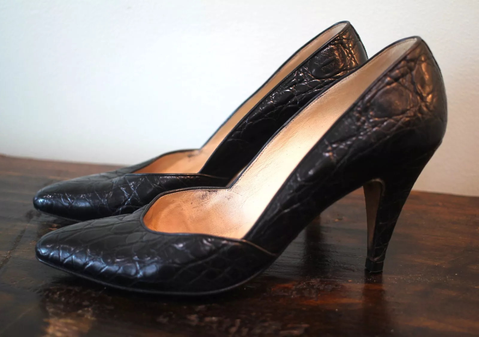 Escarpins à talons femme sexy vintage Gucci crocodile alligator pointure 36B euro